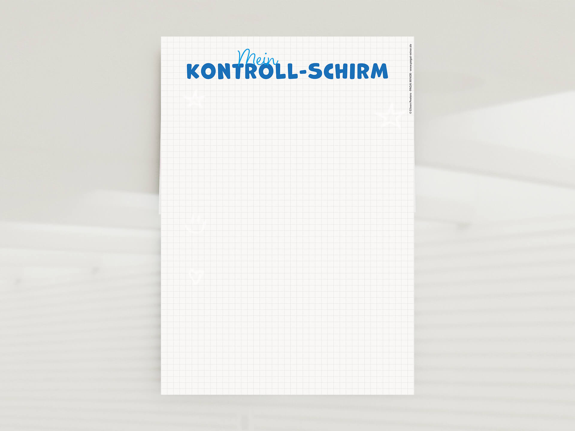 Dein Kontrollschirm · Druckvorlage