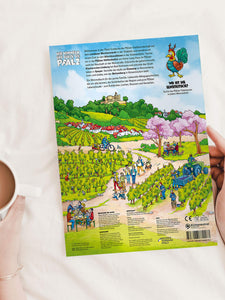 Pfälzer Wimmelbuch mit illustrierten Bilder rund um pfälzer Orte