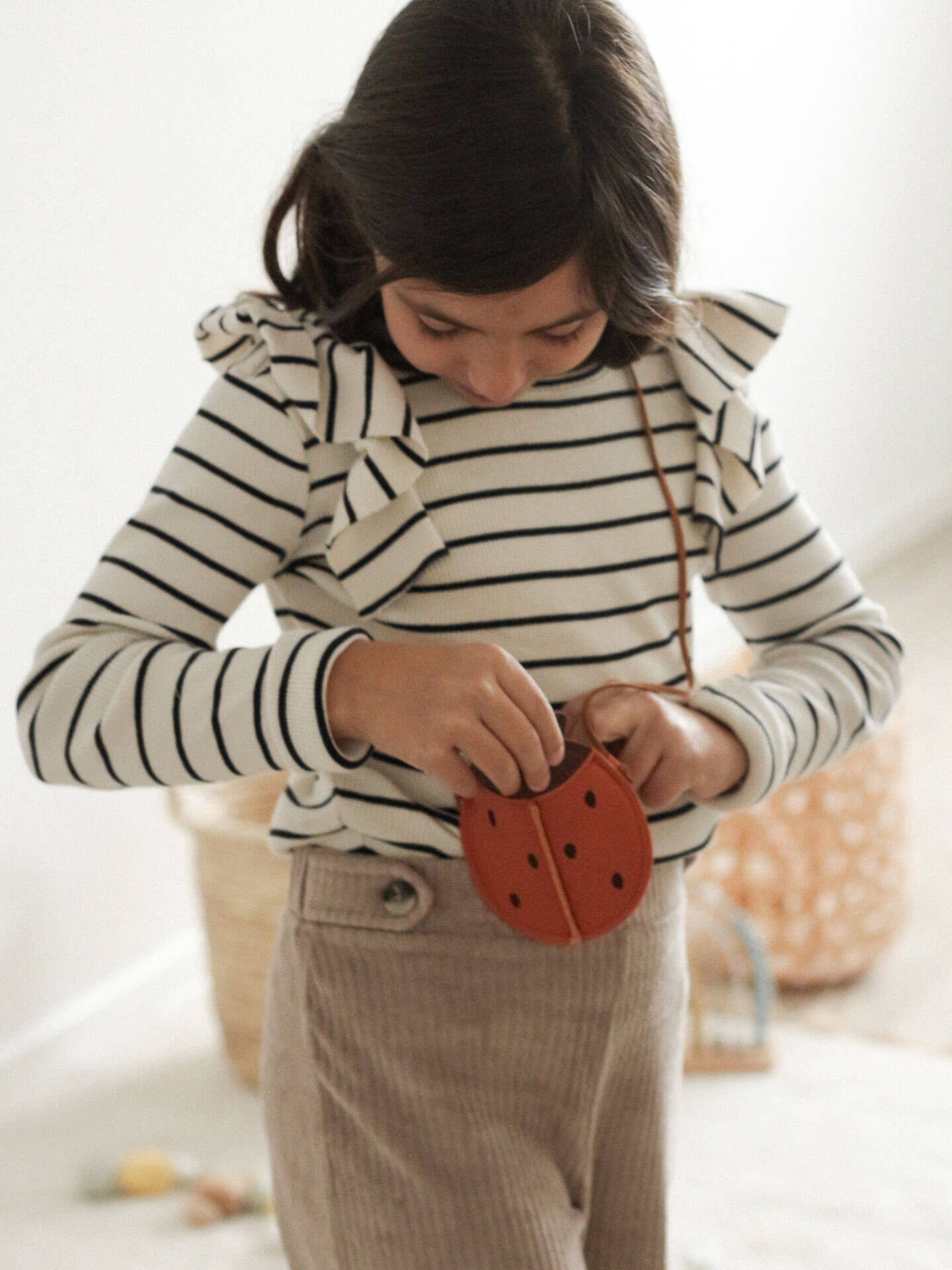 Mini Ledertasche für Kinder · Marienkäfer