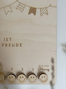 Countdown- und Motivationstafel · Smilie