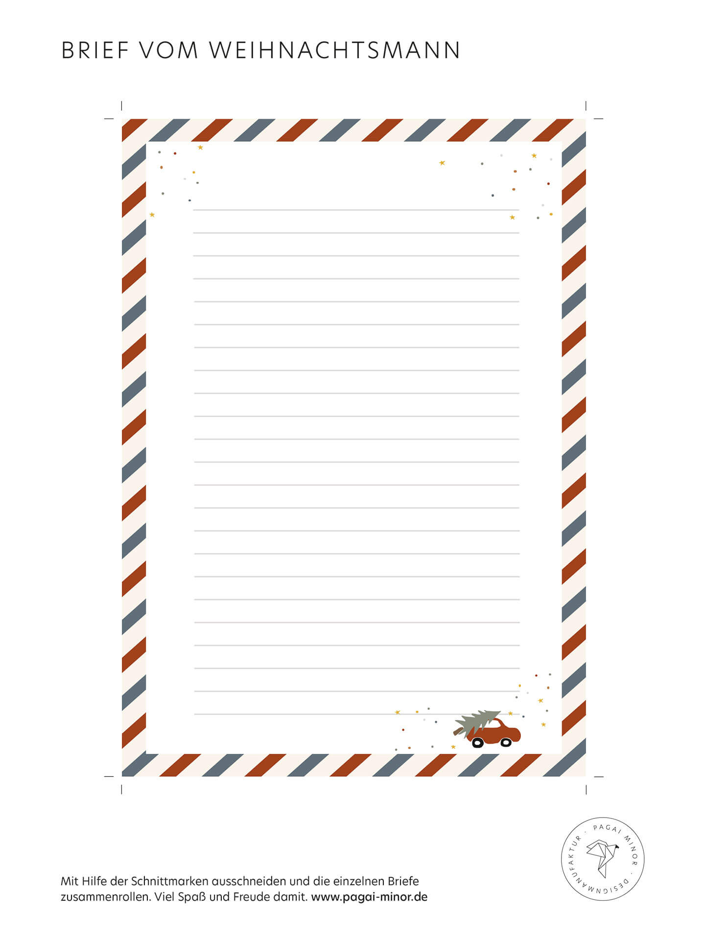 Brief vom Weihnachtsmann · Printable