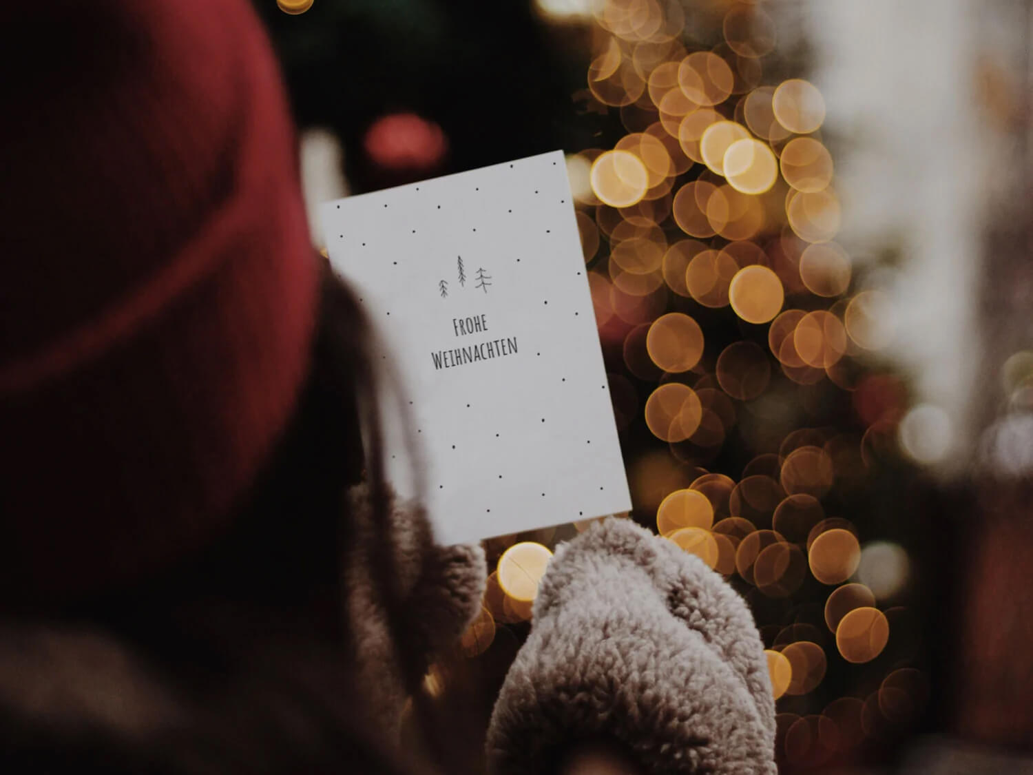 Weihnachtsgrüße mit minimalistischer Weihnachtskarte