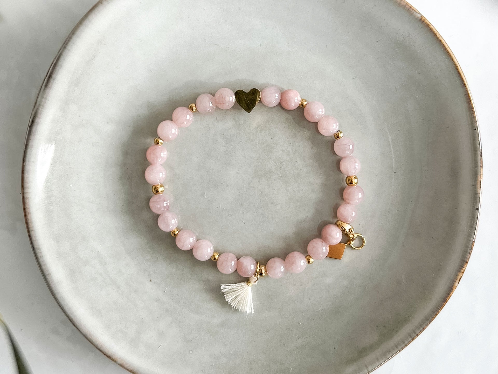 Stillarmband · Naturstein Vintage Rosé